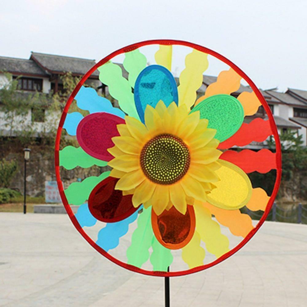 Rainbow Windmill Windsocks Whirligig Wheel Home Yard Decor Gift