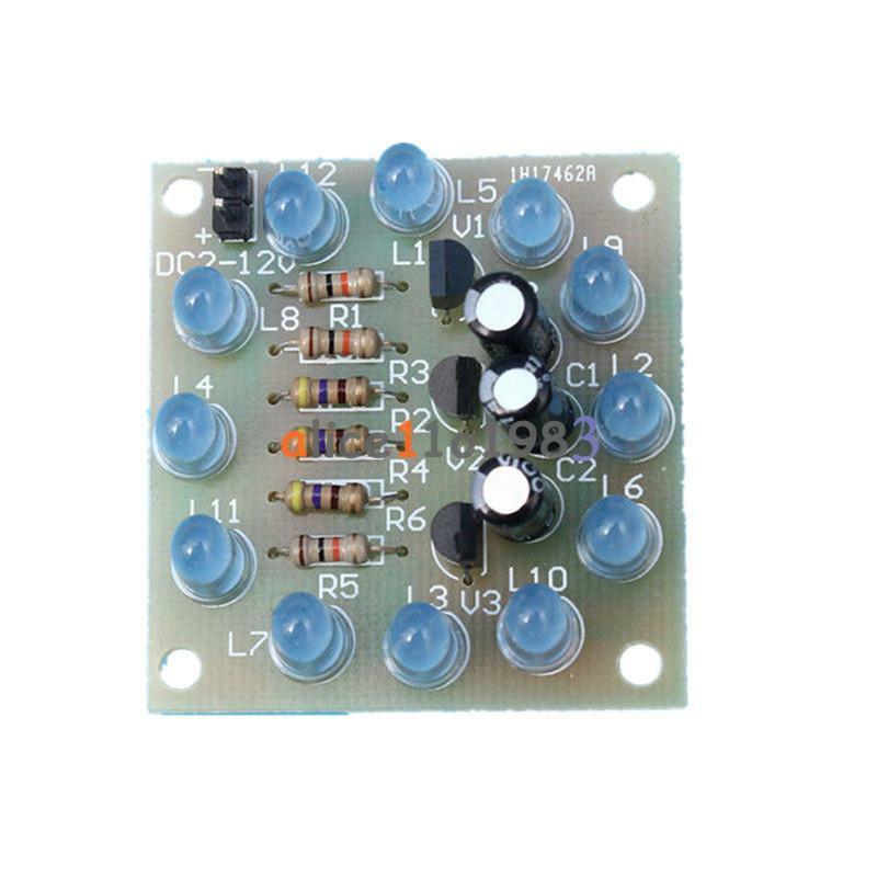 Circular Lamp Suite 12PCS LED Blue DIY Kit Perfect Electronic Production DIY