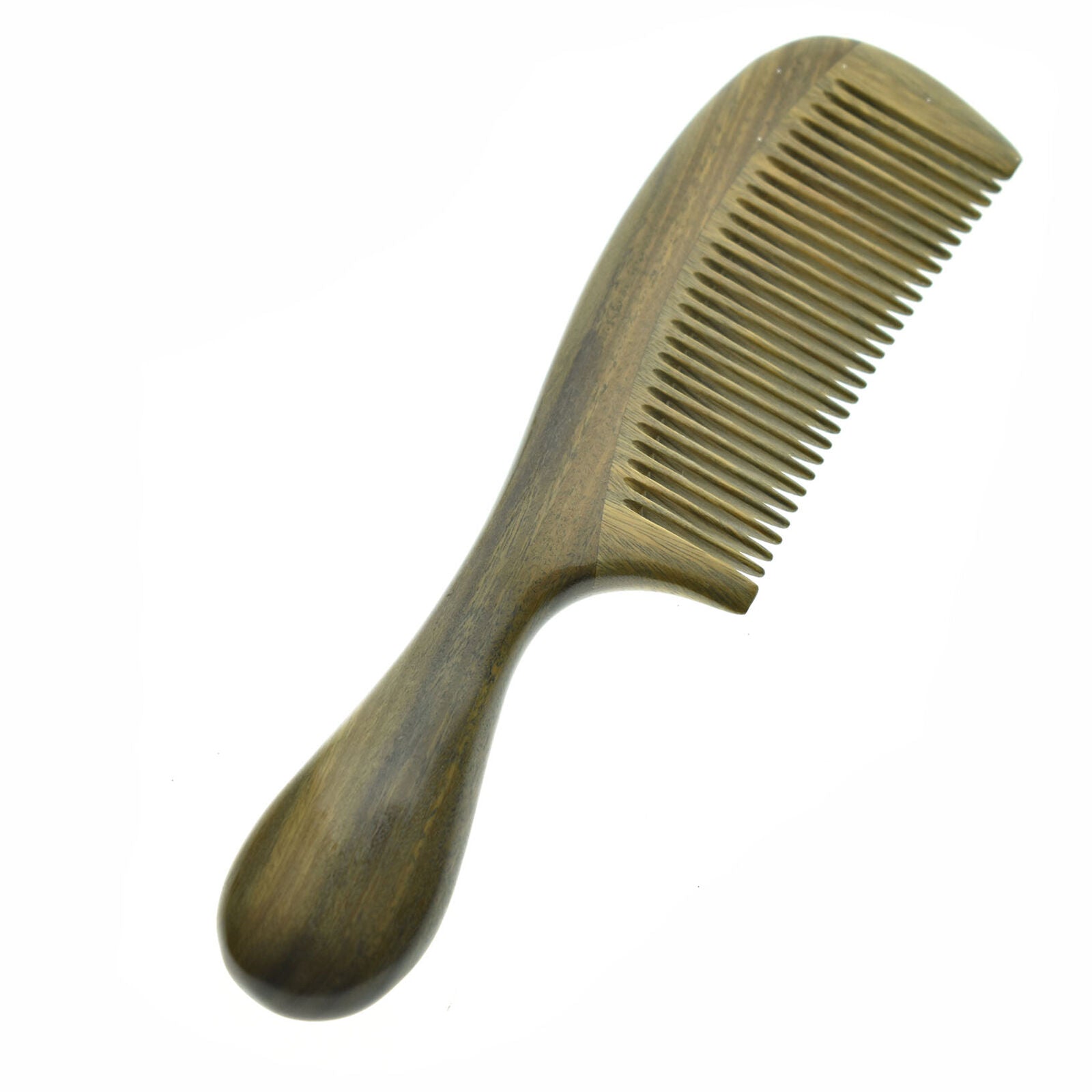 Natural Green Sandalwood Peach Wood Anti Static Pocket Hair Beard Handmade Comb