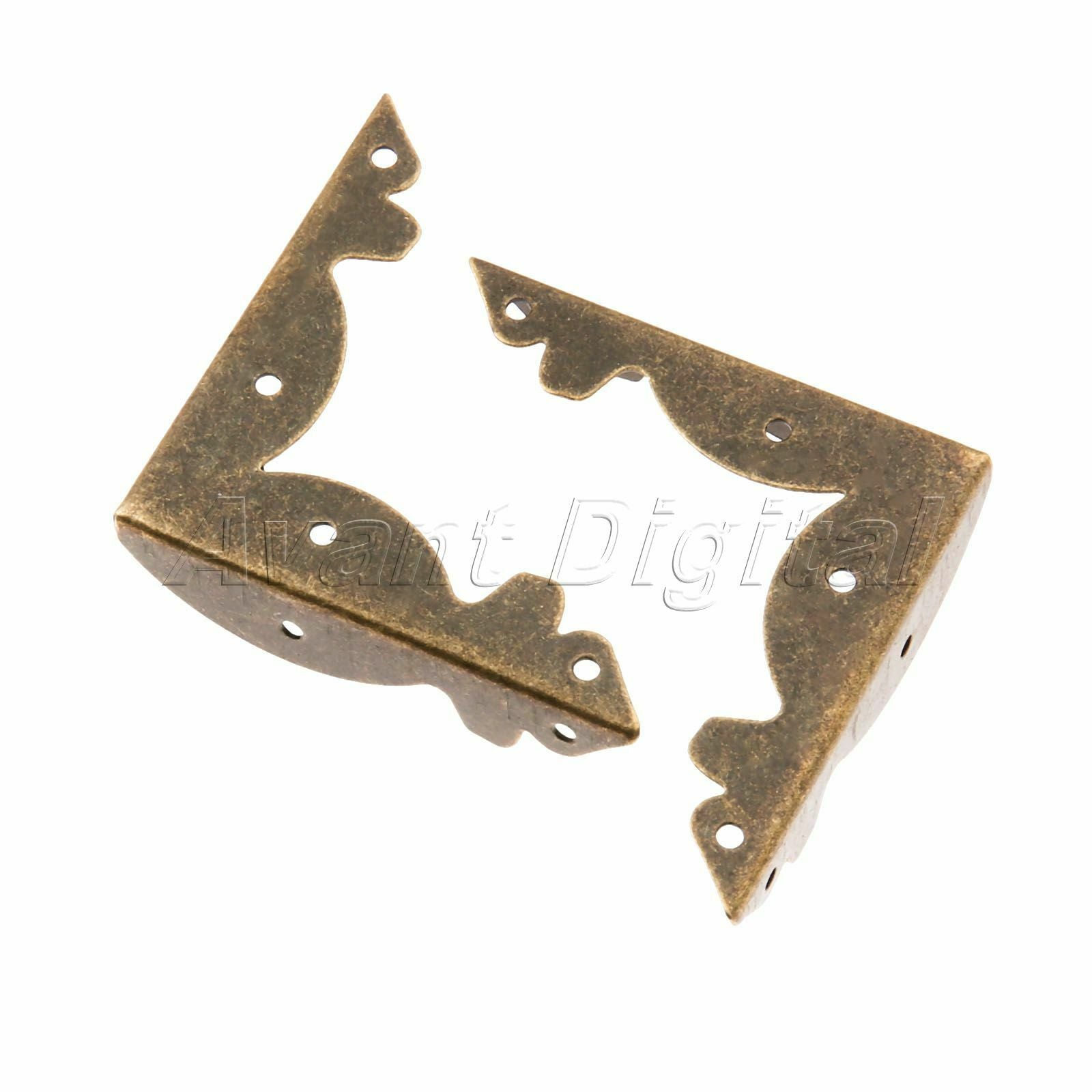 Retro Scrapbooking Decorative Desk Table Wood Box Corner Guards Protectors 4pcs