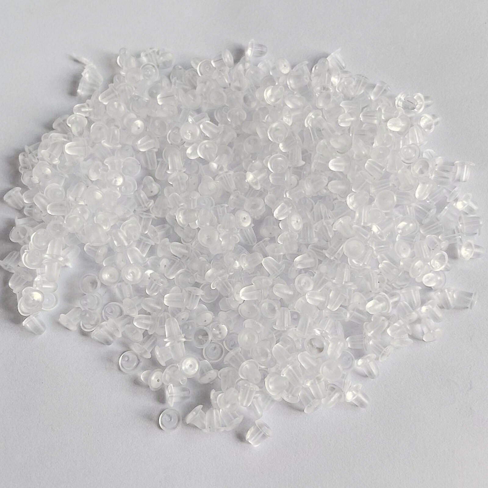 1000x Silicone Earring Backs Clear Safety Back Sleeves Nuts Replacement