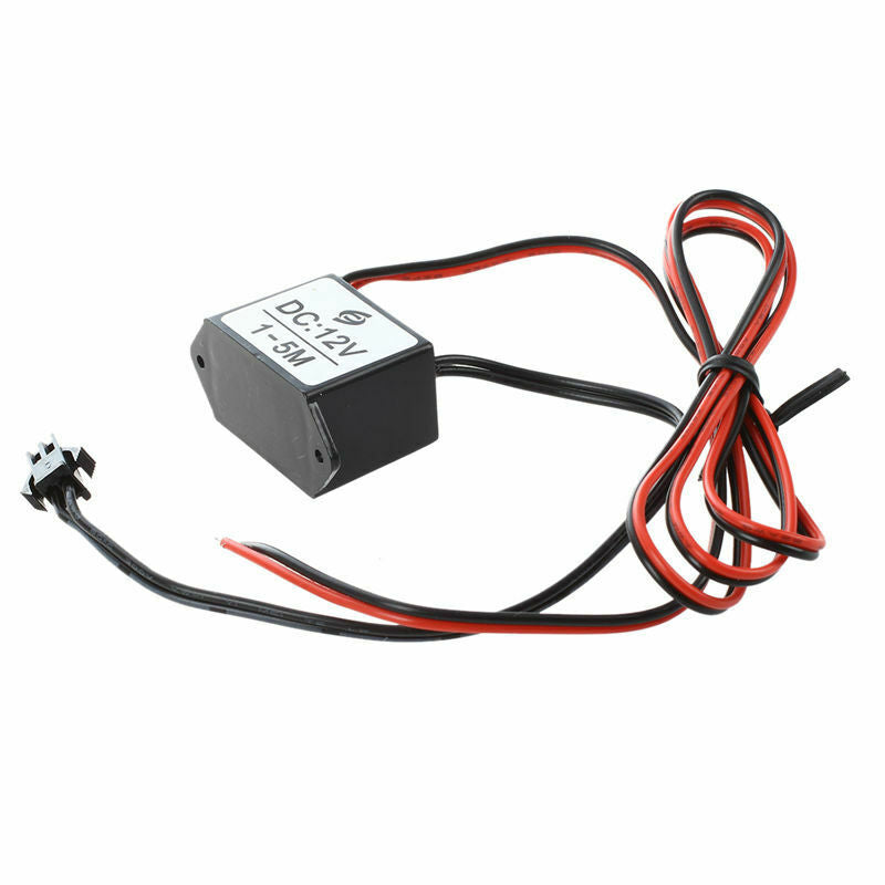 red-black cable DC 12V EL wire neon glow strip light driver unit inverter A1G8G8
