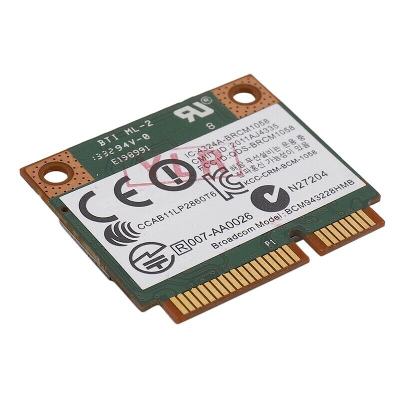 Dual Band 2.4+5G 300M 802.11A/B/G/N Wifi Bluetooth 4.0 Wireless Half Mini Pci-I5