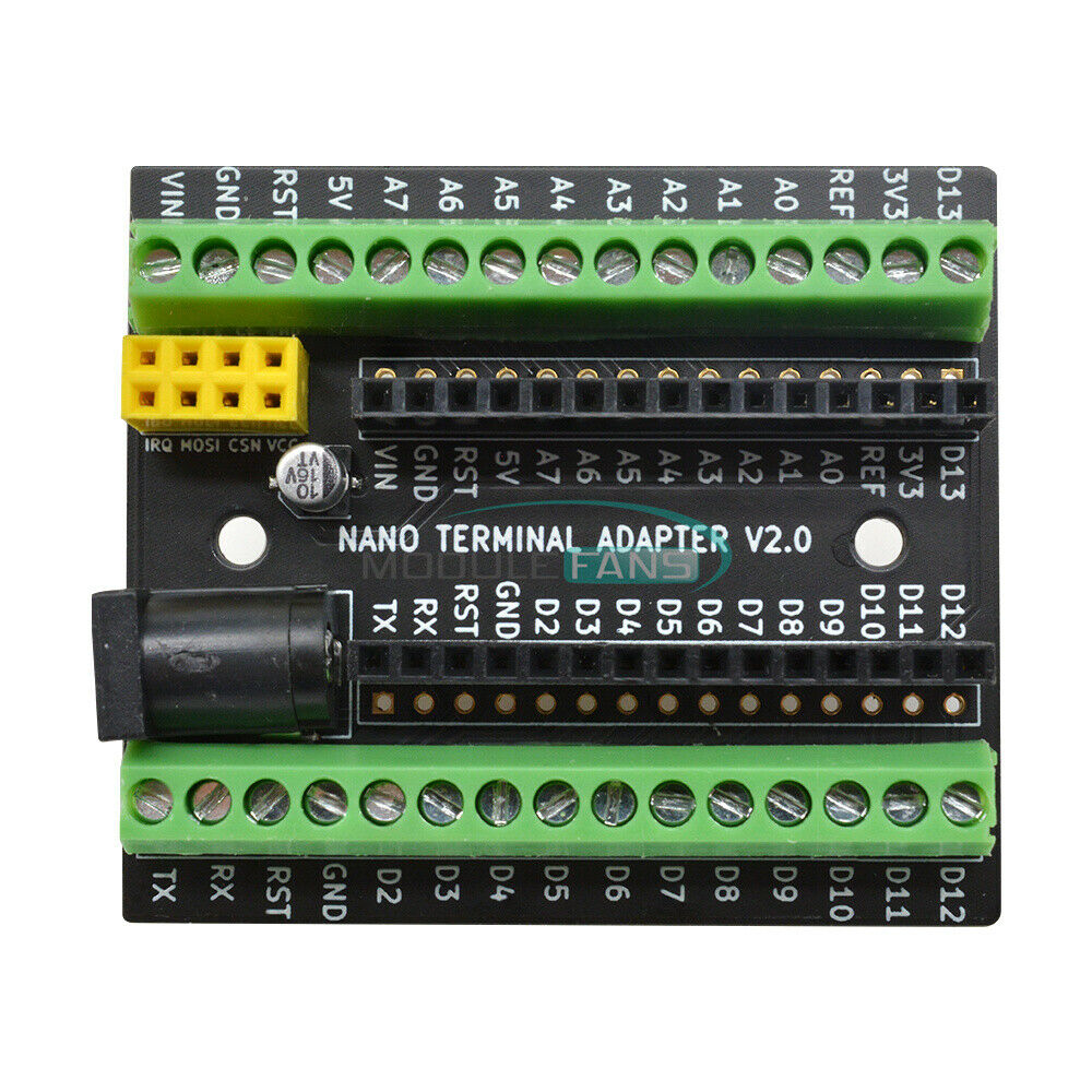 Nano V3.0 Terminal Extension Adapter Board NRF2401+ interface DC Power ATMEGA328