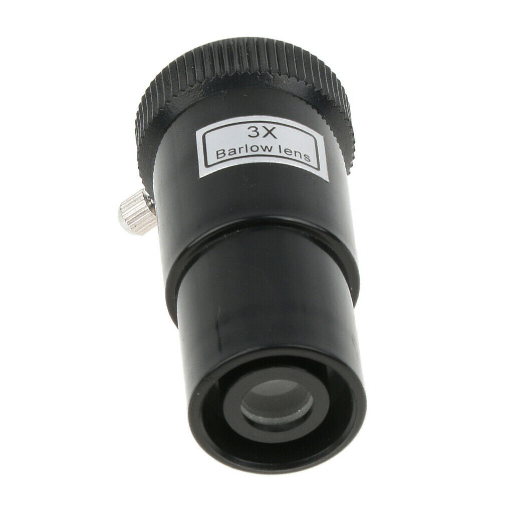 Plastic 3X Barlow Lens 0.965inch for Astronomical Telescope Eyepieces Black