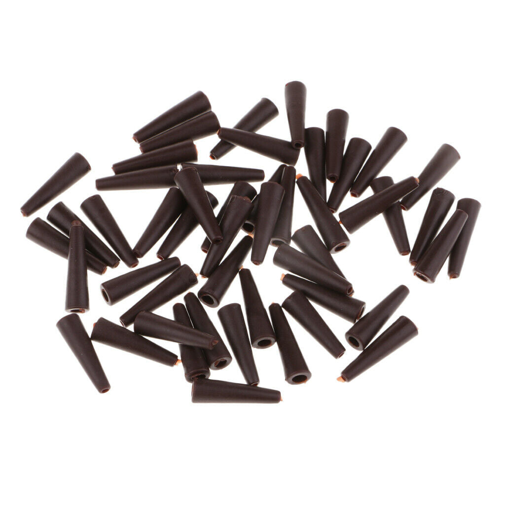 50 Pieces Carp Fishing Tail Rubber Tubes Cones For Saftey  20mm
