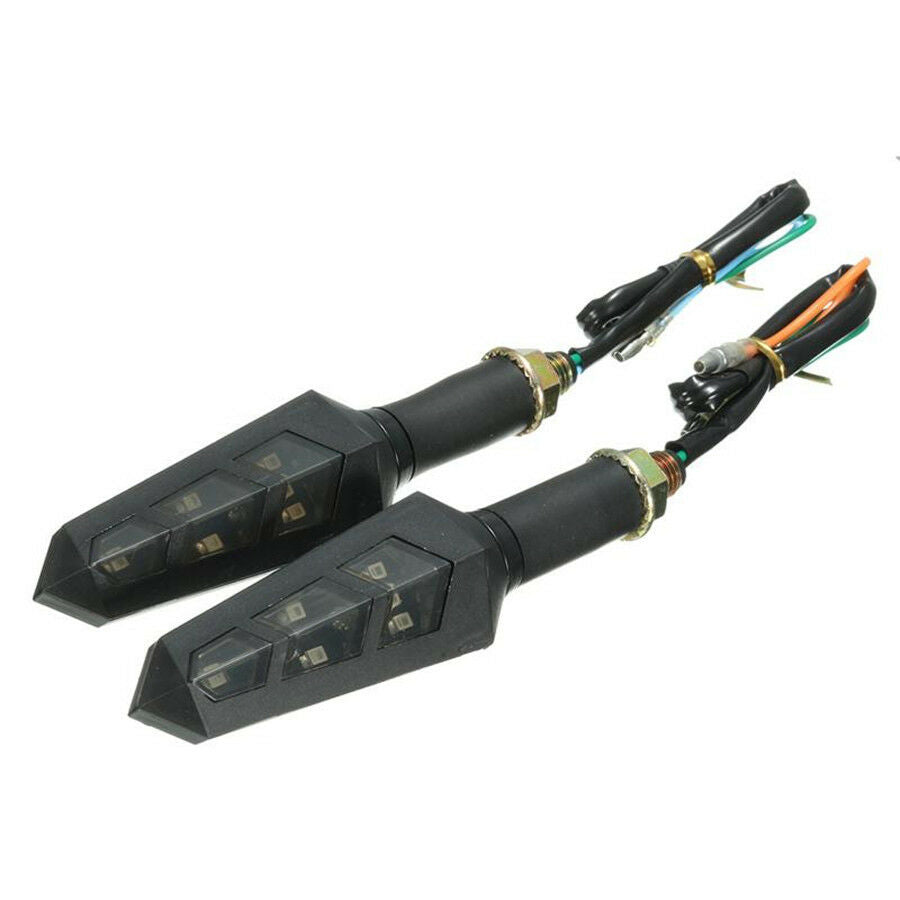 4x LED Smoke Len Motorcycle Bike Amber Super Bright Turn Signal Indicator Light
