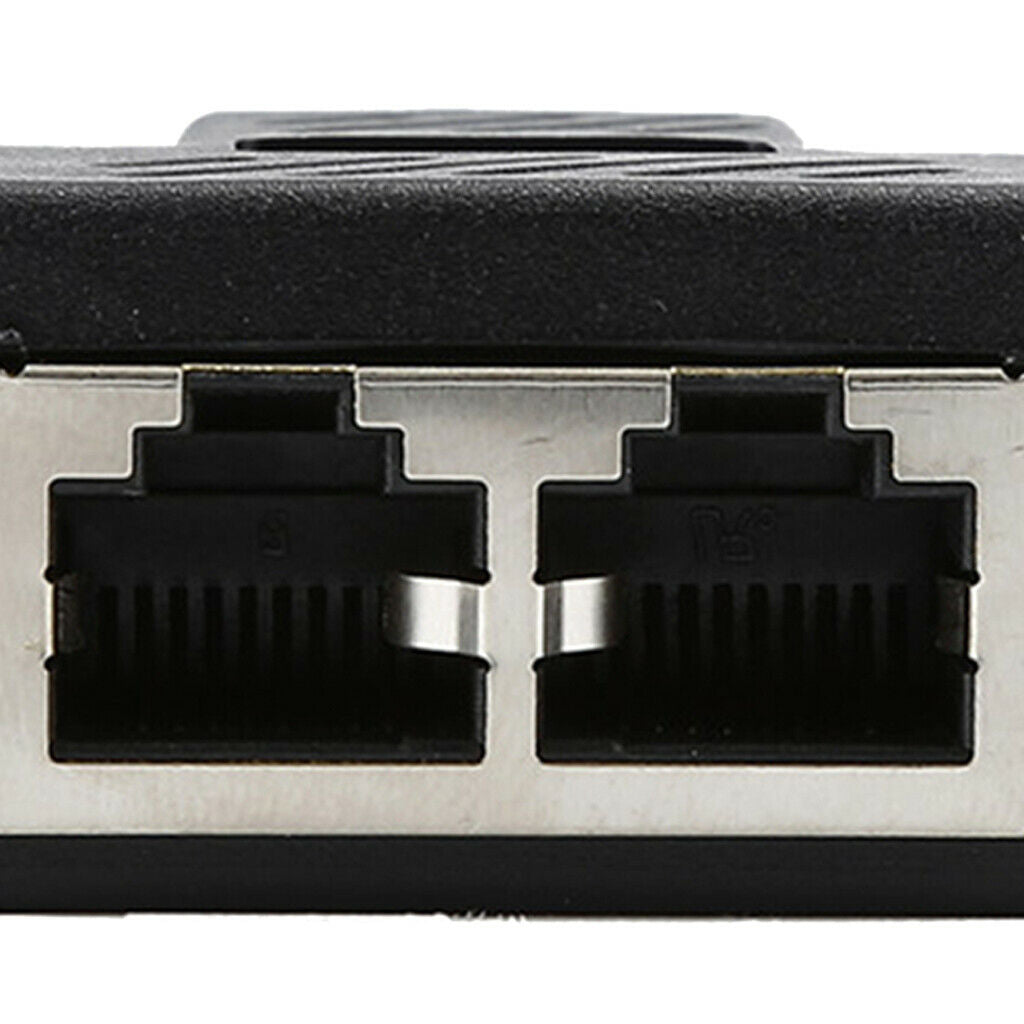 Splitter Adapter 1 to 2 Ways Female Port for CAT5/CAT 6 LAN Cable Black