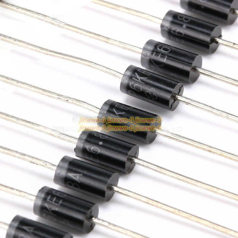 10pcs DIP DO-15 P6KE6.8A TVS transient suppression diode Rectifiers Actives