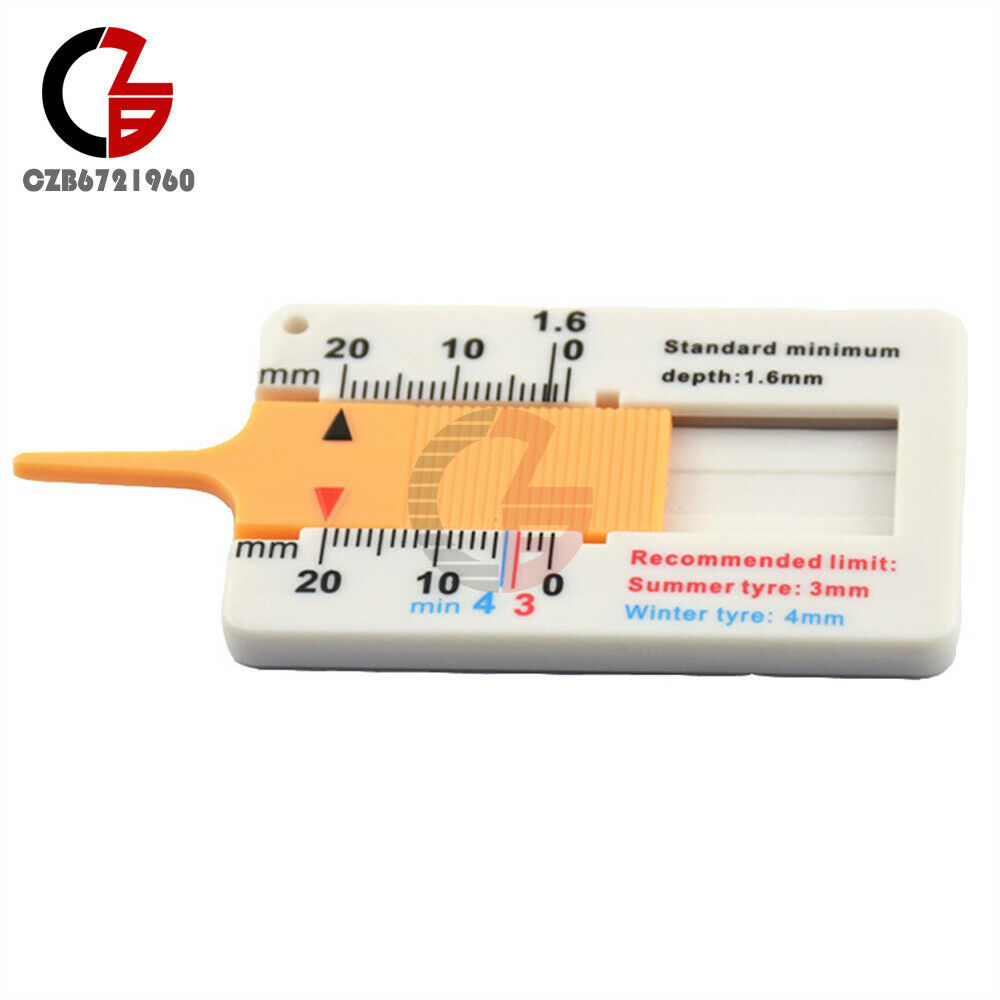 Plastic Measure Tool 0-20mm Auto Car Tyre Tread Read Depthometer Depth Gauge