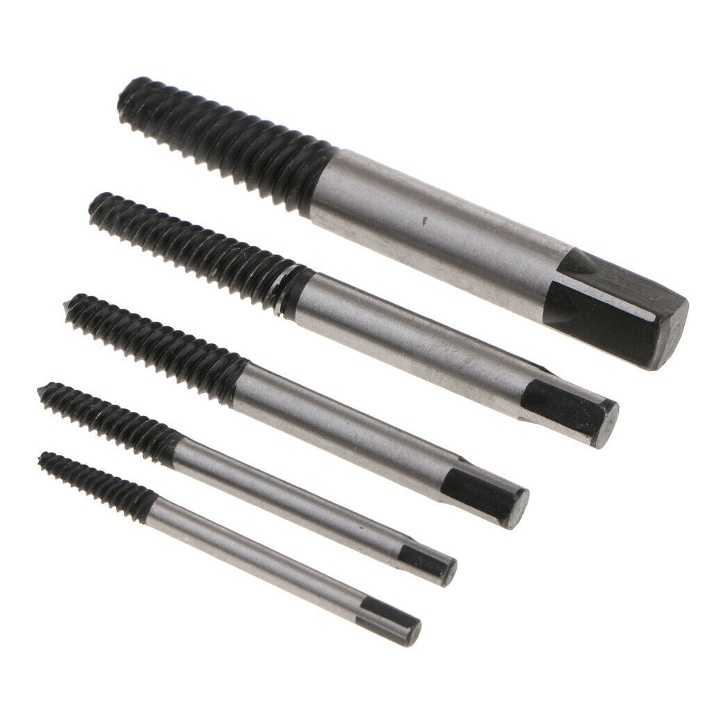 Damaged Screw Extractor Bolt Screw Remover Easy Out Broken pipes + case 5pcs