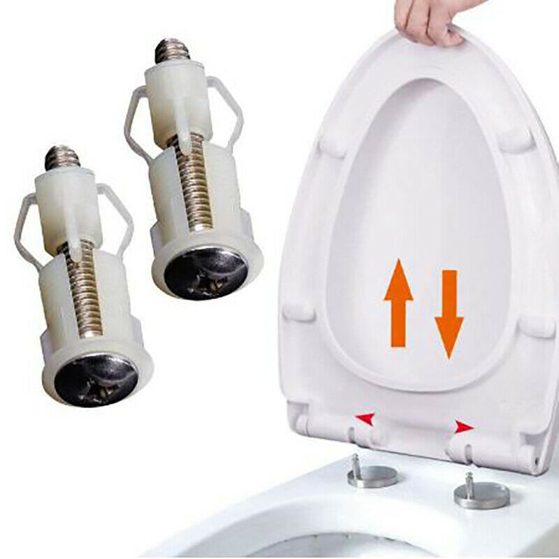 2PCS Toilet Seat Hinges Screws Universal Replacement Toilet Seat Hinge SetJ BU