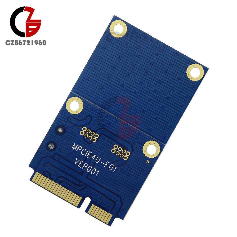 PCIe PCI-E to USB Adapter mPCIe to 5 Pin 2 Ports Dual USB2.0 Converter Card New