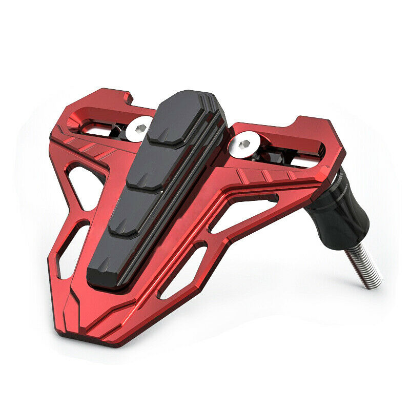 8MM Motorcycle CNC Alloy Front Disc Brake Reservoir Pump Cover Red+Black Durable