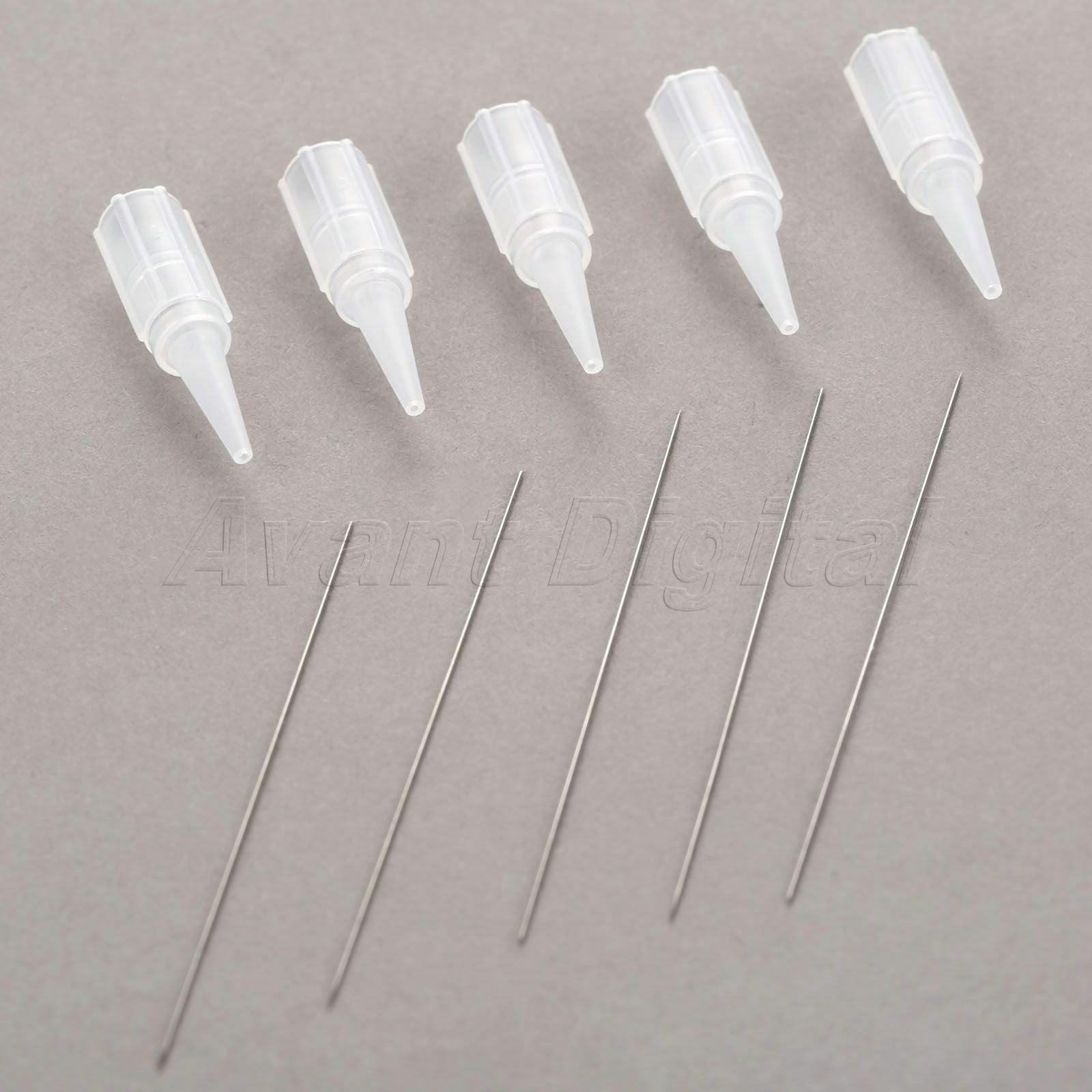 50pcs Stainless Steel 1R Eyebrow Needles & 50pcs Needle Tips For Tattoo Machine