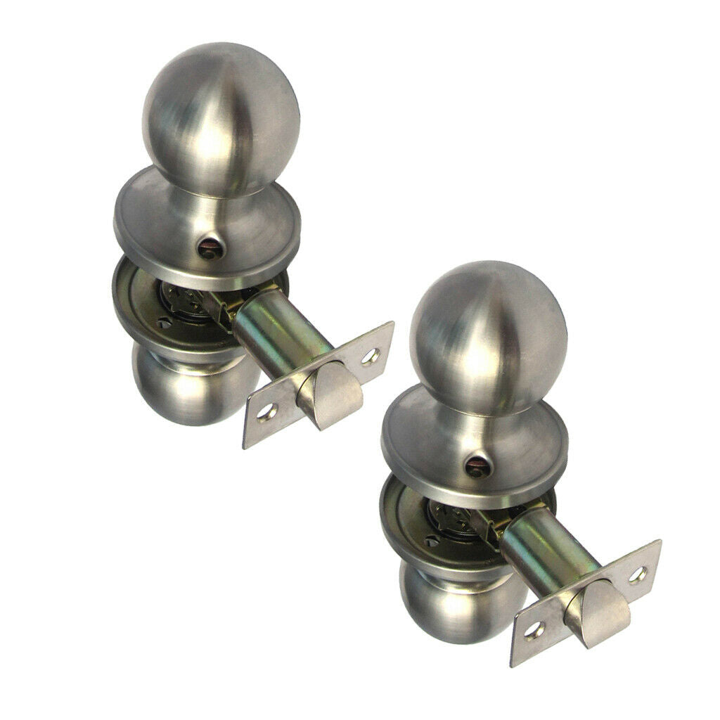 2pcs Door Knob Passage Door Lever Handle Set Nickel Door Handle for Bathroom