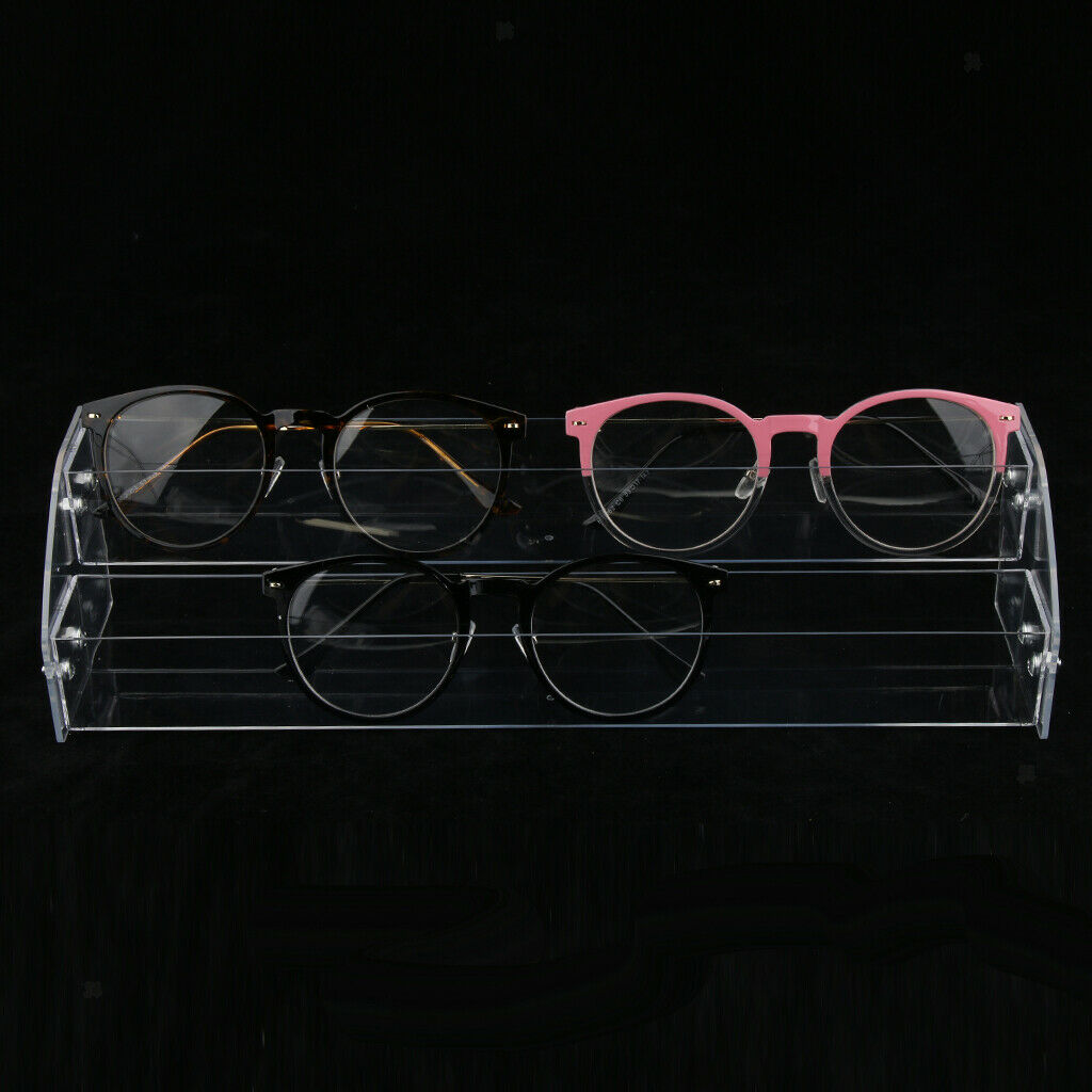 Pack of 2, Convenient Acrylic Sunglasses Organizer Makeup Cosmetic Samples