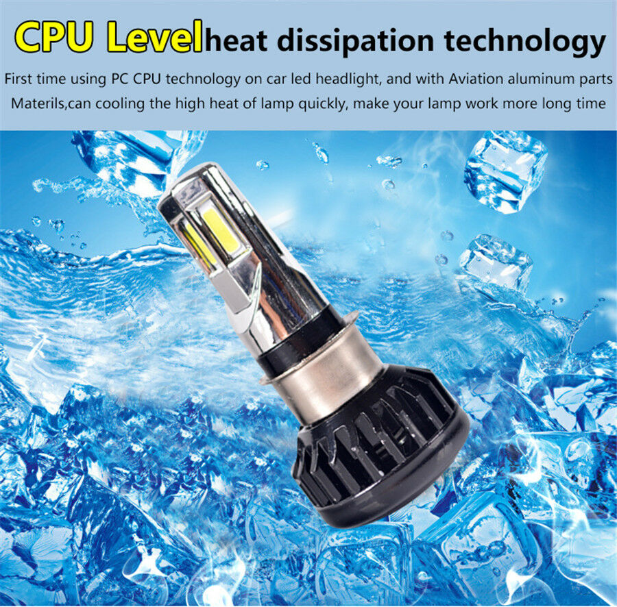 35W 6COB Motorcycle LED Headlight Bulb Hi/Lo Beam H4 HS1 BA20D P15D H6 S2 3500LM