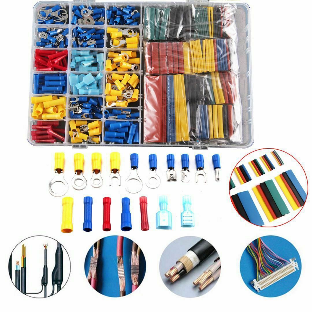 558Pcs Heat-Shrinkable Tubing Automotive Wire Electrical Bushing Kit Set