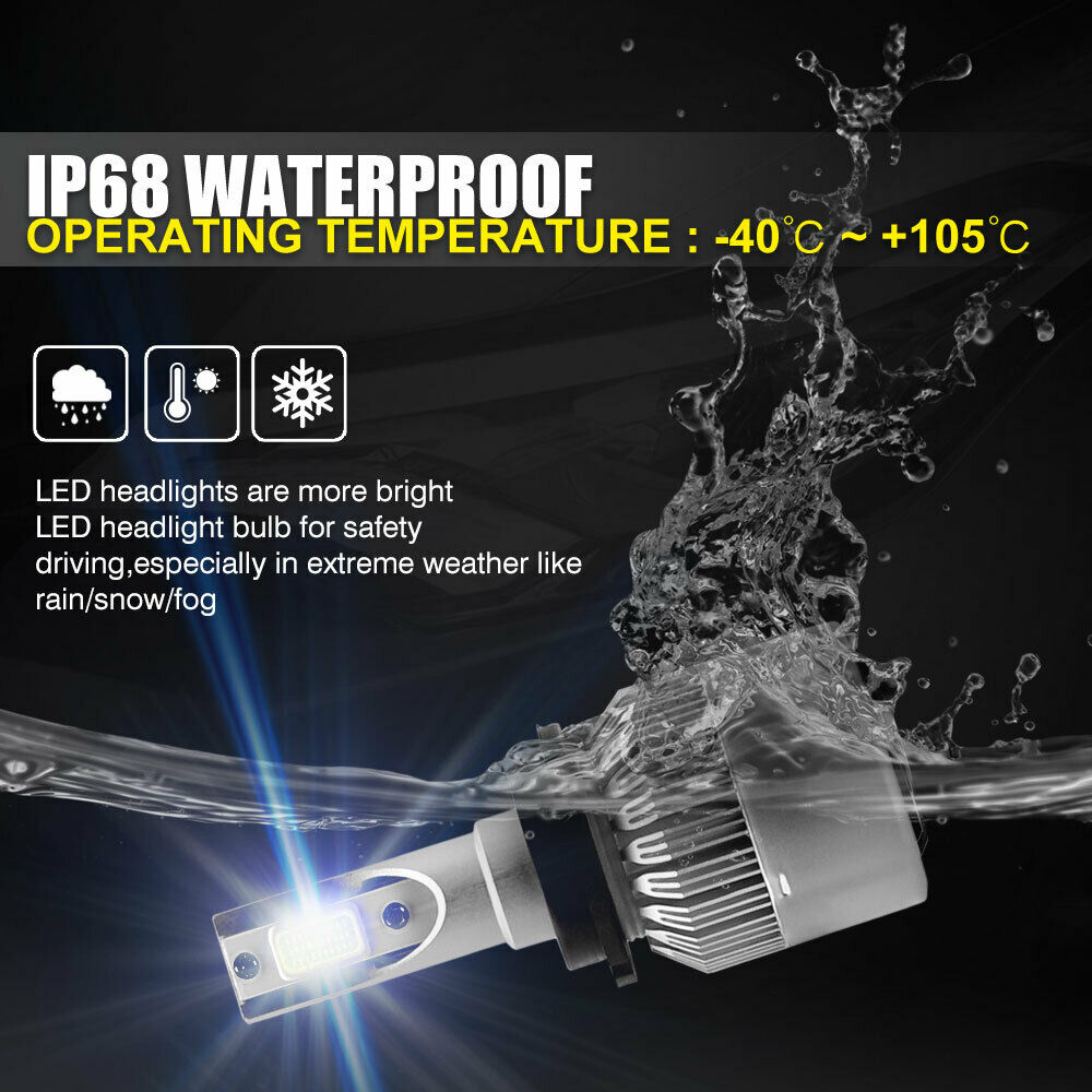 Aviation Aluminum D2S/D4S 6000K 55W 5500LM Car LED Bulbs Headlights Set Kit