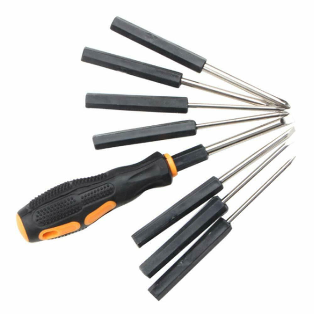 Cross Head Tool Screwdriver 8 In 1 Tool Set Soft Handle Slotted