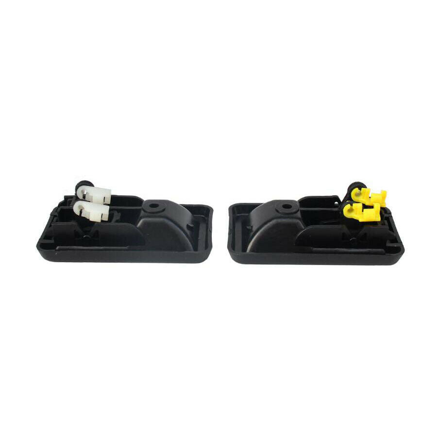 Black Inside Door Latch Handles Pair For Jeep Wrangler 87-04 W/ Rod Clips Newest