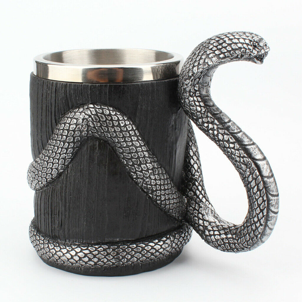 Wood Stainless Steel Cup Wine Simulation Goblet 600 ml for Home Home Decor