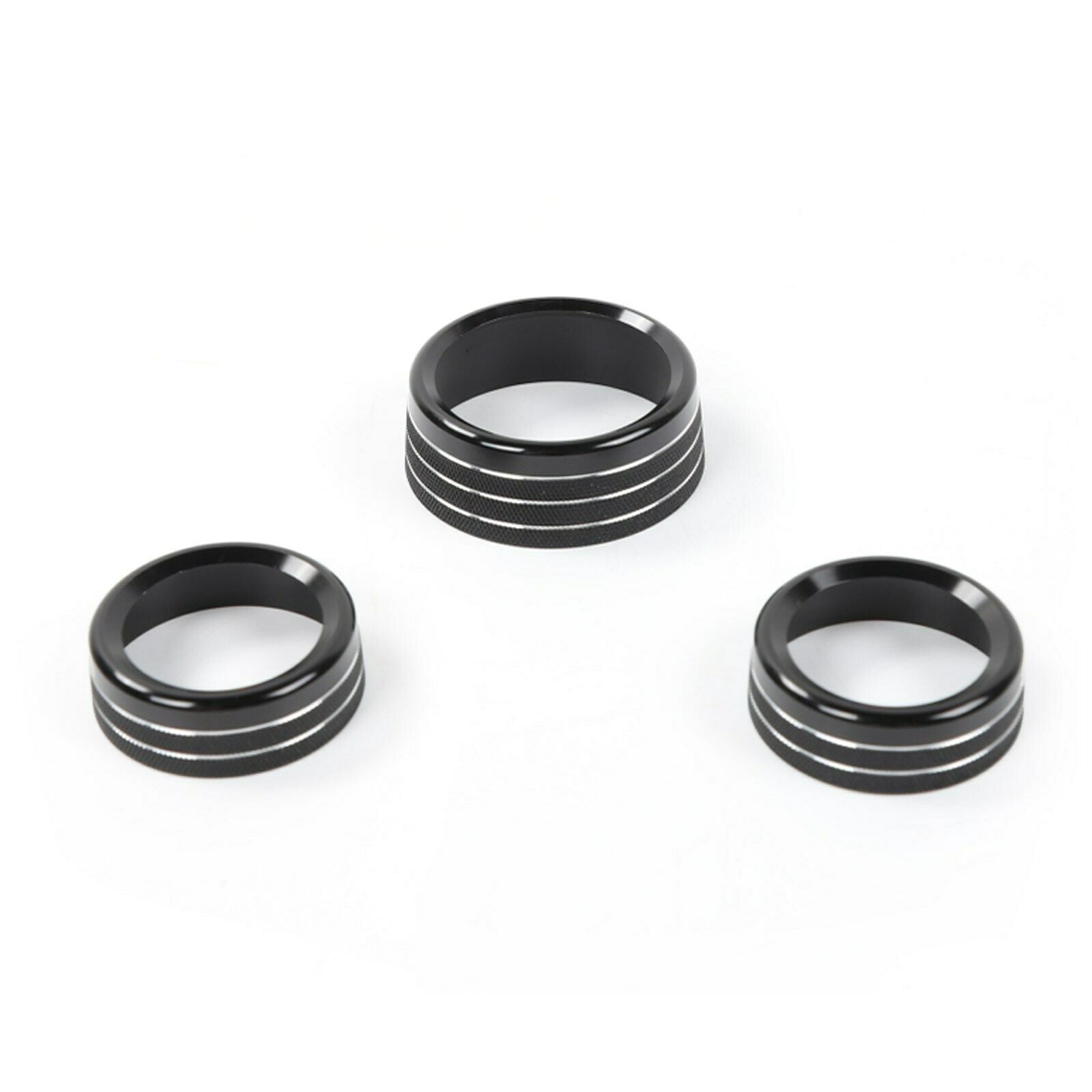 3PCS Air  Audio Switch Knob Trim Ring For RAM 12-17 Charger 15+ BLK CN