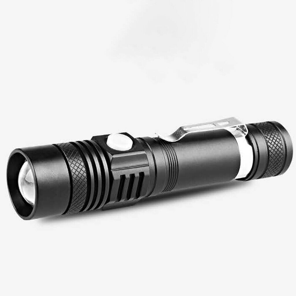 Compact Zoom LED Flashlight Super Bright Portable Outdoor Torch Lamp 4 Modes