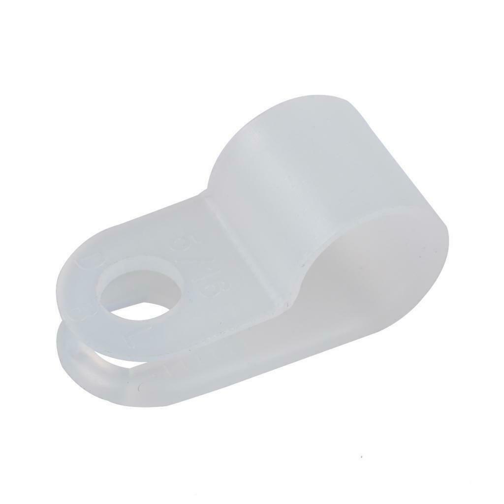 100 Pack Rope Light P-Style Mounting Clips with Compatible Stainless 0.25 inch