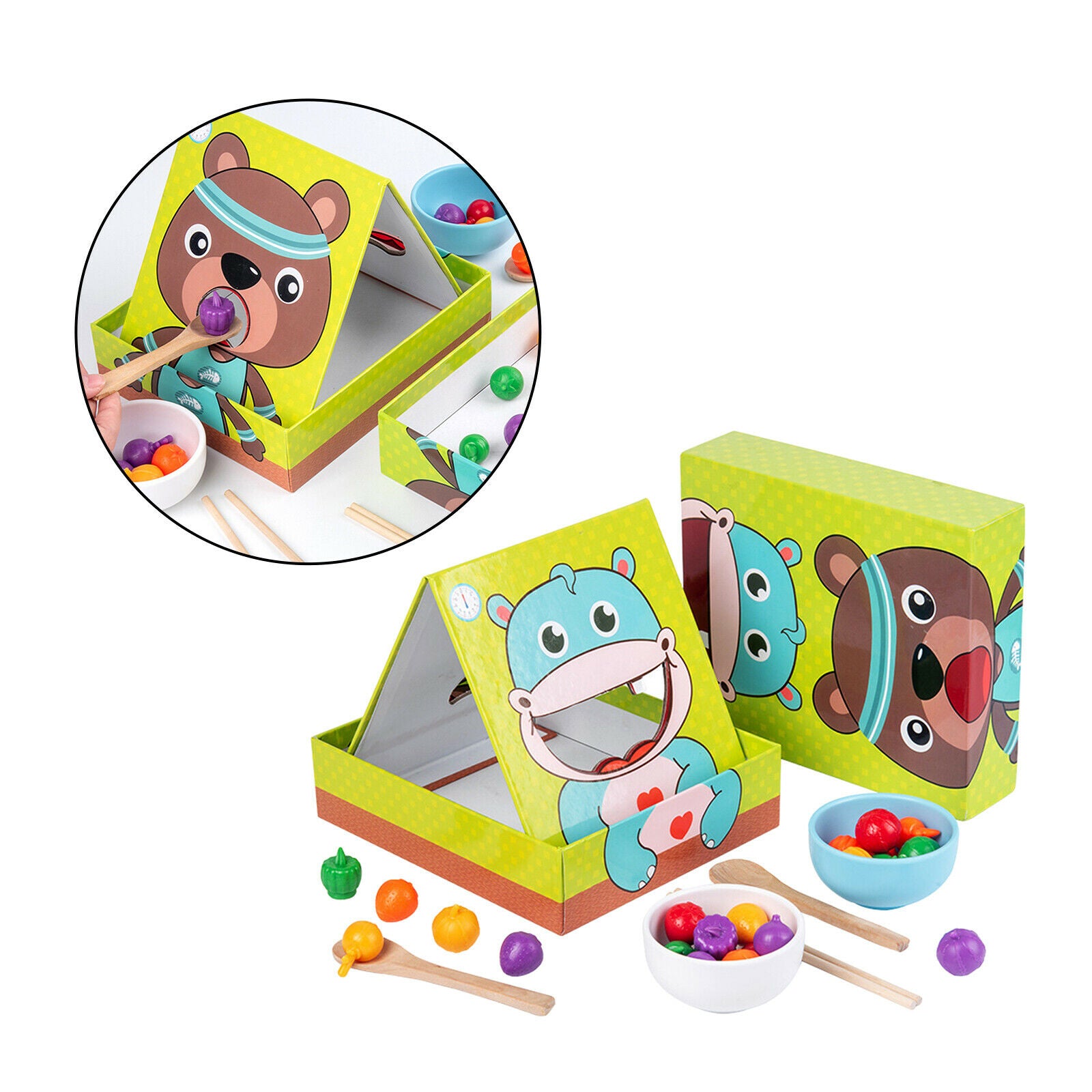 Animal Feeding Game Early Chopsticks Exercise Family Games Gifts Age 2-5