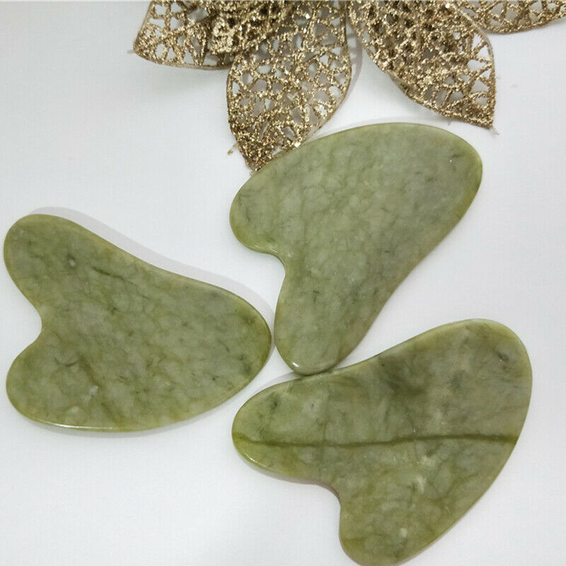 Natural Jade Stone Guasha Board Massage Tool SPA Therapy Gua Sha Massag.l8