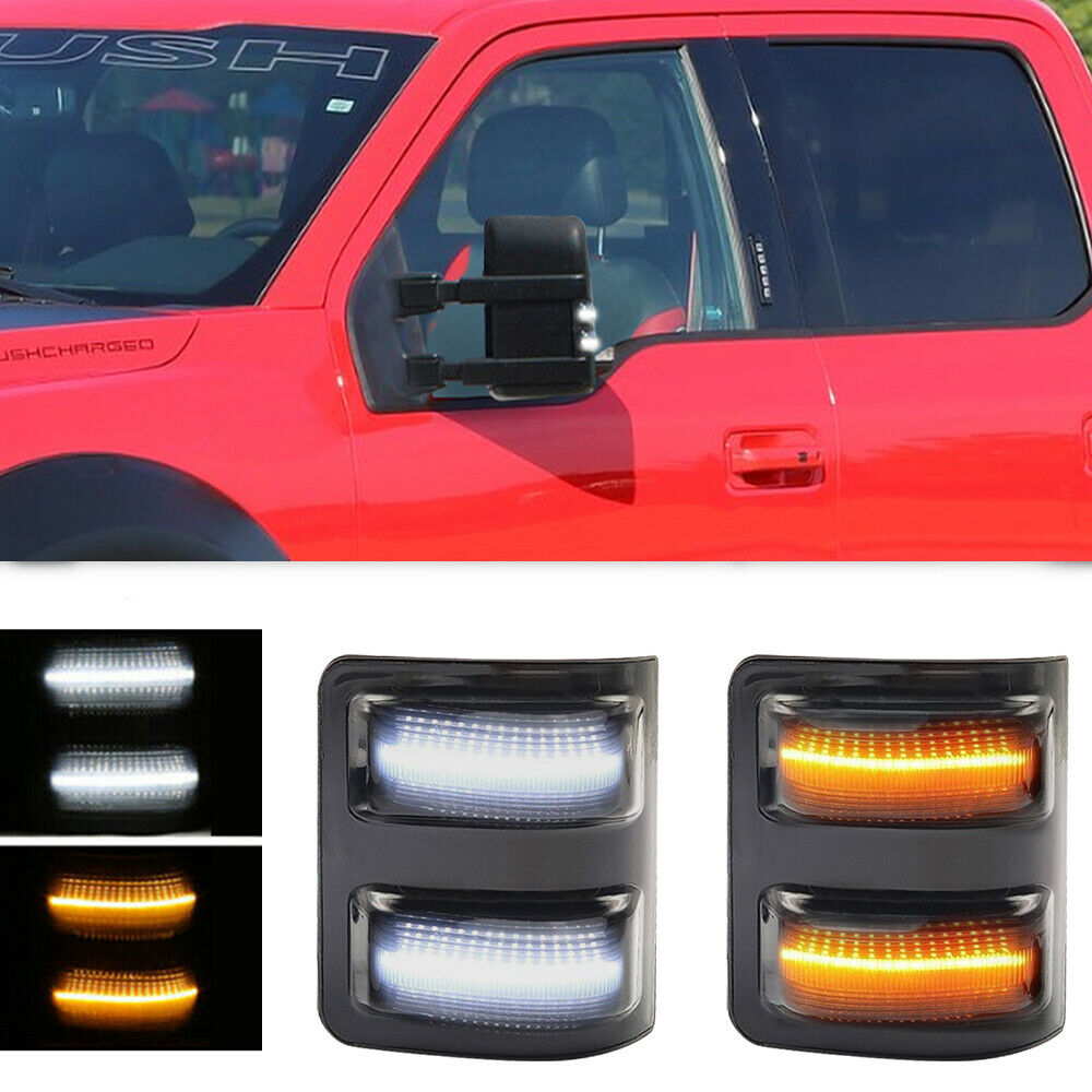 LED Side Mirror Marker Light Lamps For 08-16 Ford F250 F350 F450 Super Duty