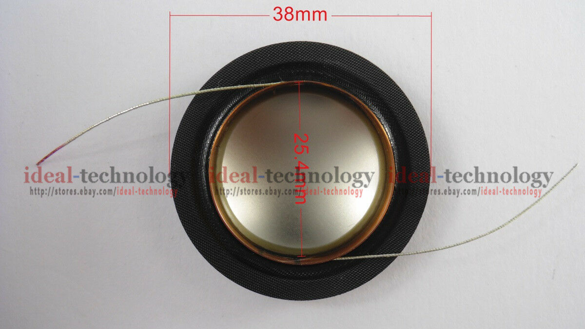 2pcs 25.4mm 25.5mm (1") Titanium Tweeter Diaphragm Voice Coil 8 ohm Repair Parts