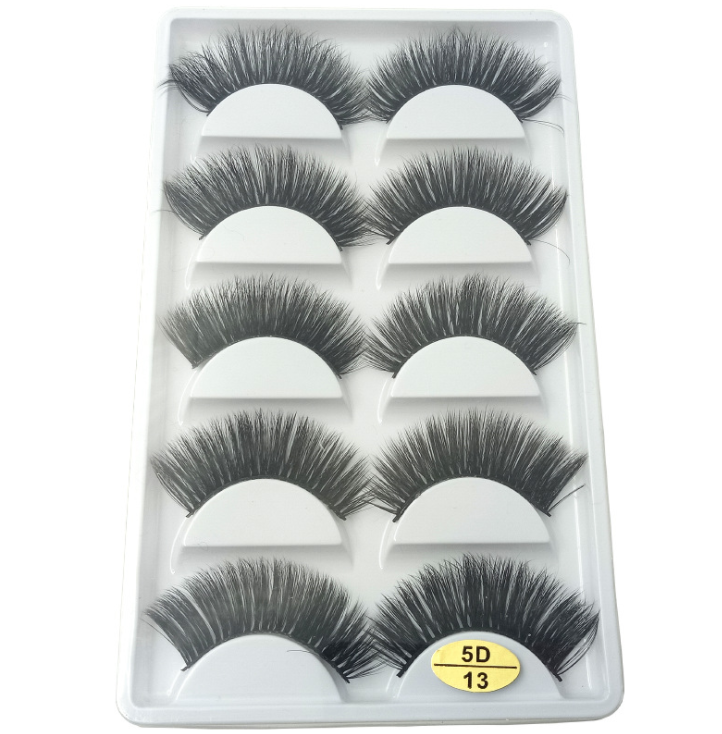 5 Pairs 5D Makeup Handmade Natural Thick False Eyelashes Eye Lashes Extension