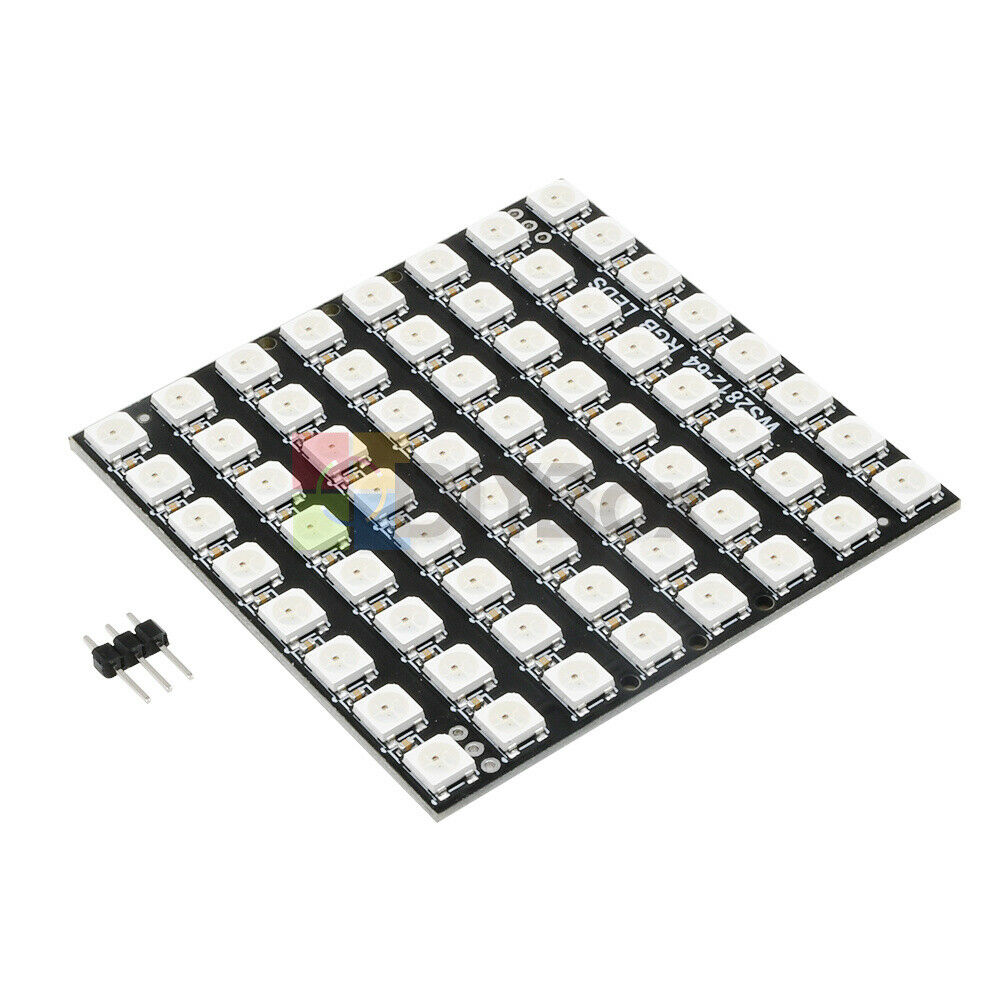 1PCS WS2812B 8x8 64-Bit Full Color 5050 RGB LED Lamp Panel Light for Arduino
