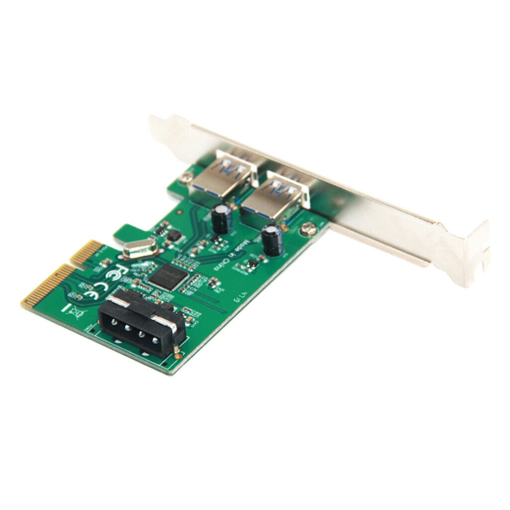 PCI-E 4x Express to USB3.1 Type A Dual Port Add on Expansion Card Adapter