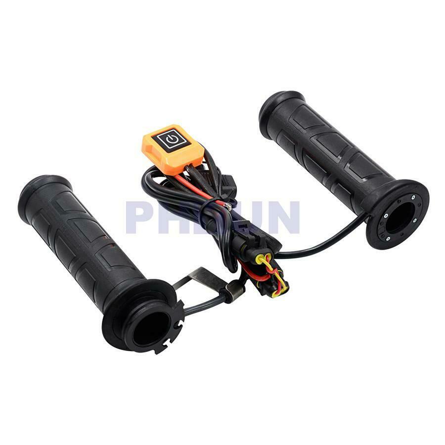 Pair Adjustable Temperature Electric Heat Handlebar Motorcycle  22mm Universal