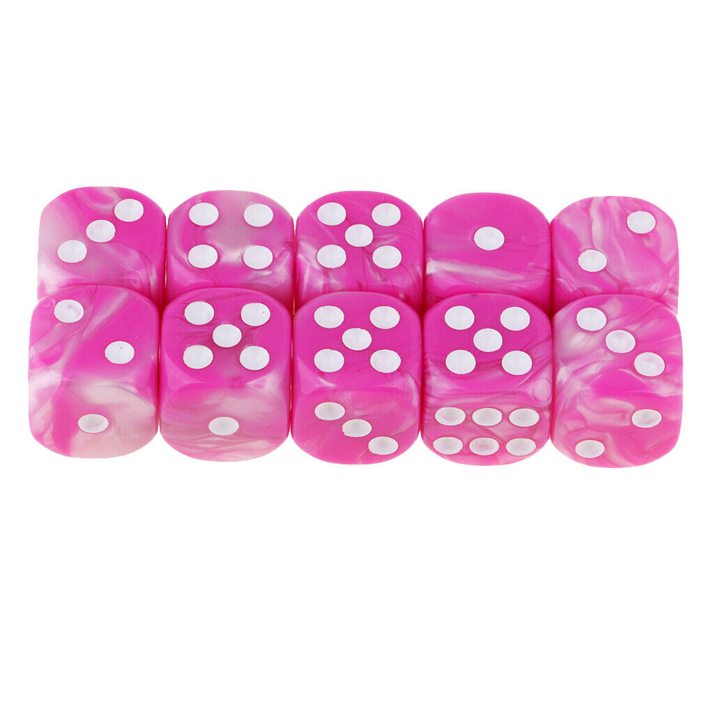 Set of 20, Two Colored Six Sided 16mm (D6) Table Game Pip Dice Set Bulk