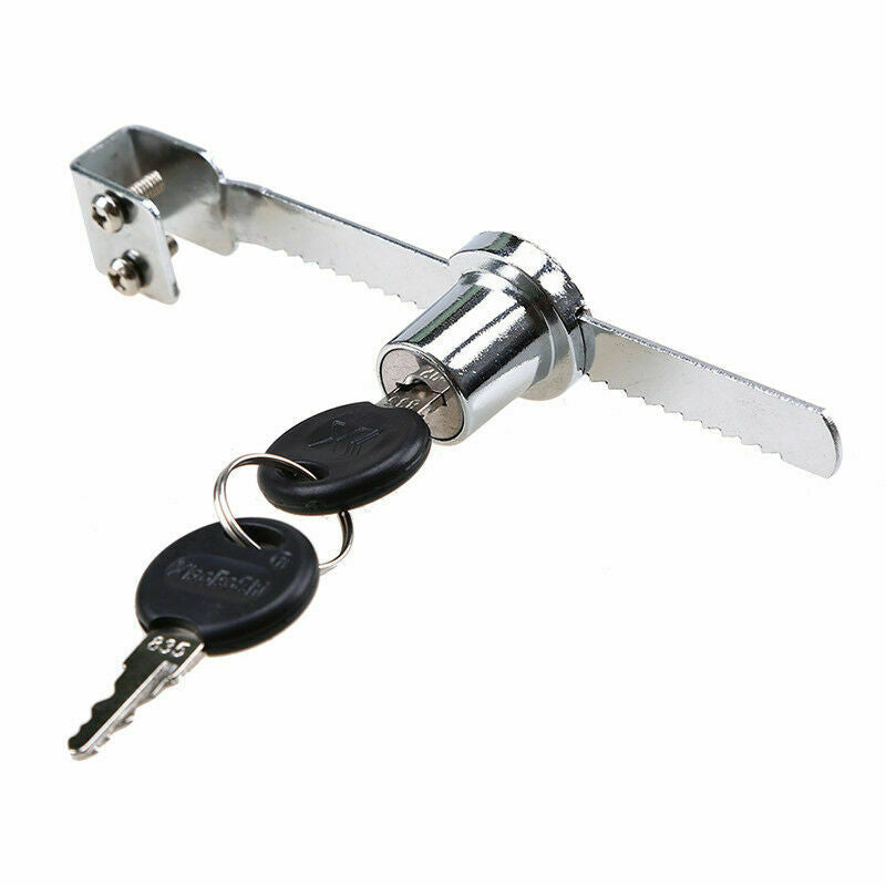 5.51" Glass Sliding Door Ratchet Lock Closet Zinc Alloy Lock Home Security
