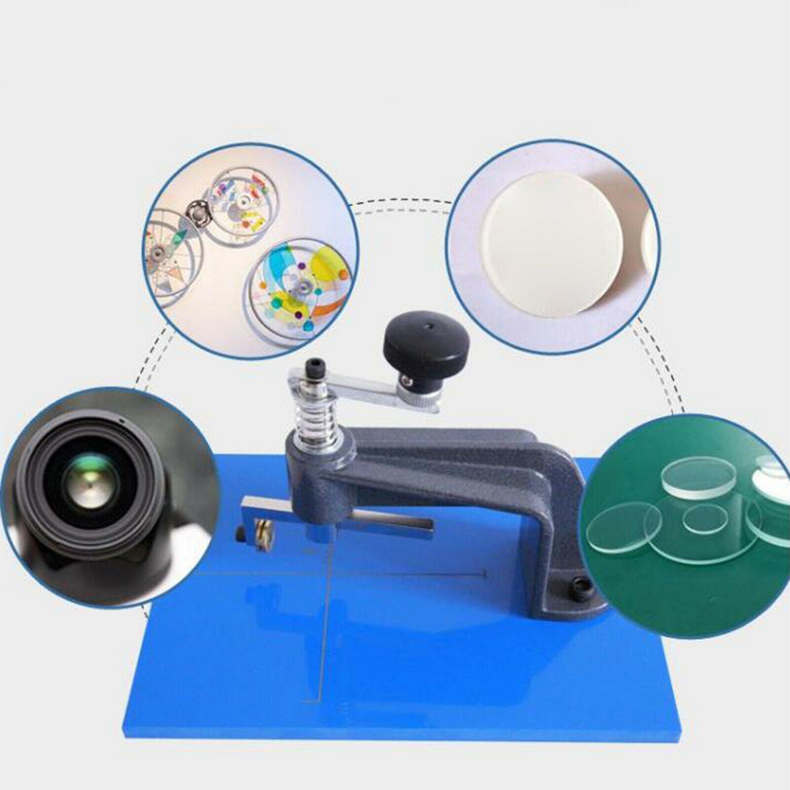 Glass Circle Cutter Three-wheel Stained Glass Tile Cutting Tool for Dia 10-100mm