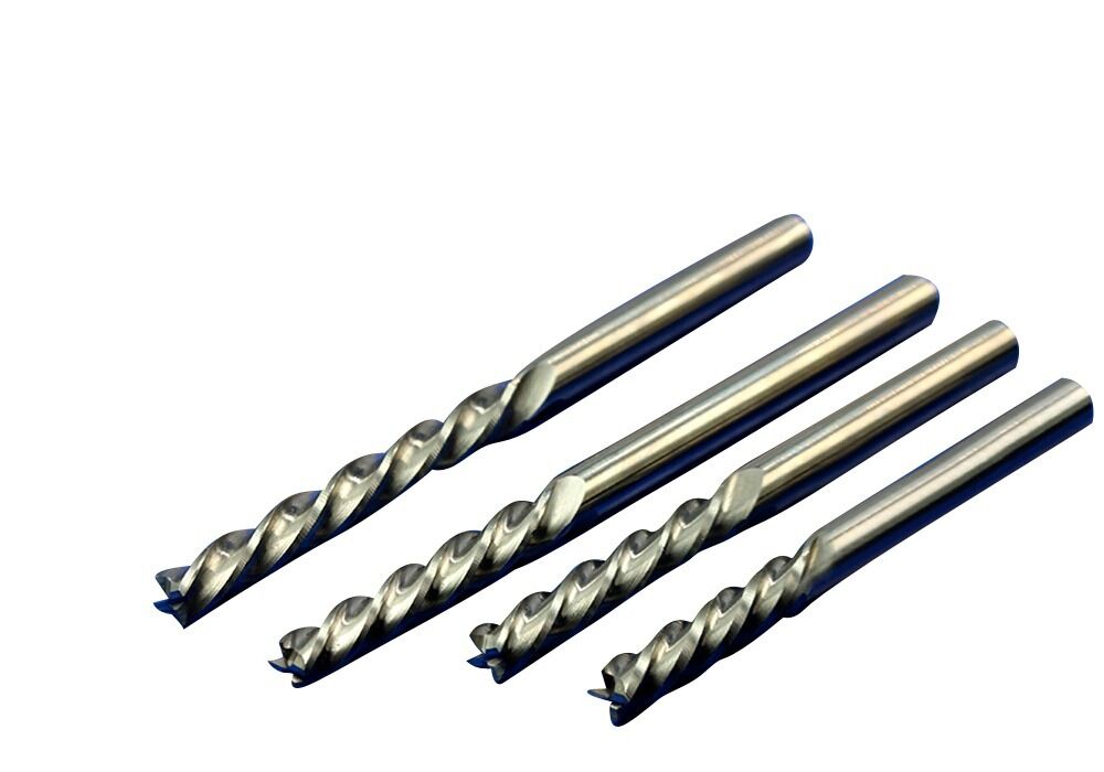 5x 4 Flute Hi-Q CNC Router Bits End Mill Spiral Cutter Tungsten Tool 3.175*22