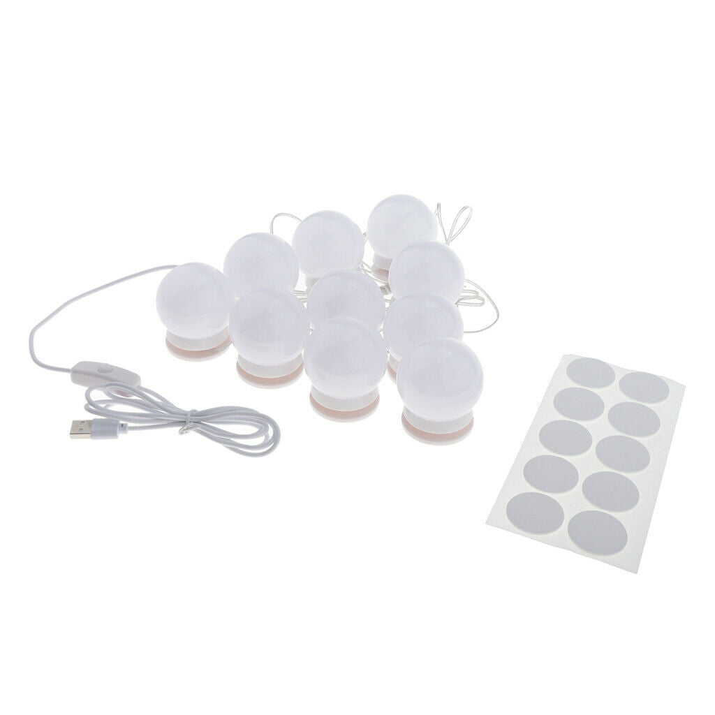 LED Vanity Lights Makeup Mirror Lighting Light Bulbs Lamp for Hotel White