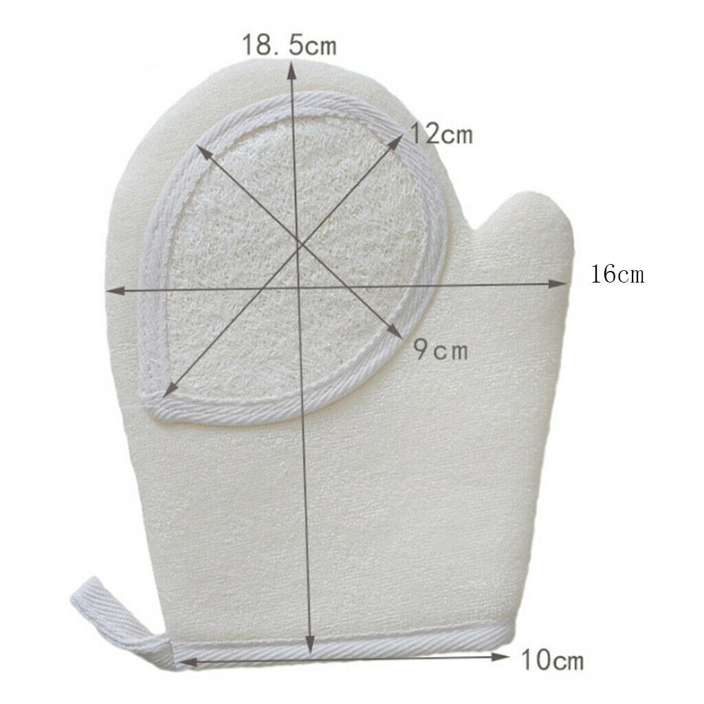 Loofah Exfoliating Gloves Massage Arms Legs Cloth Body Scrub Exfoliator