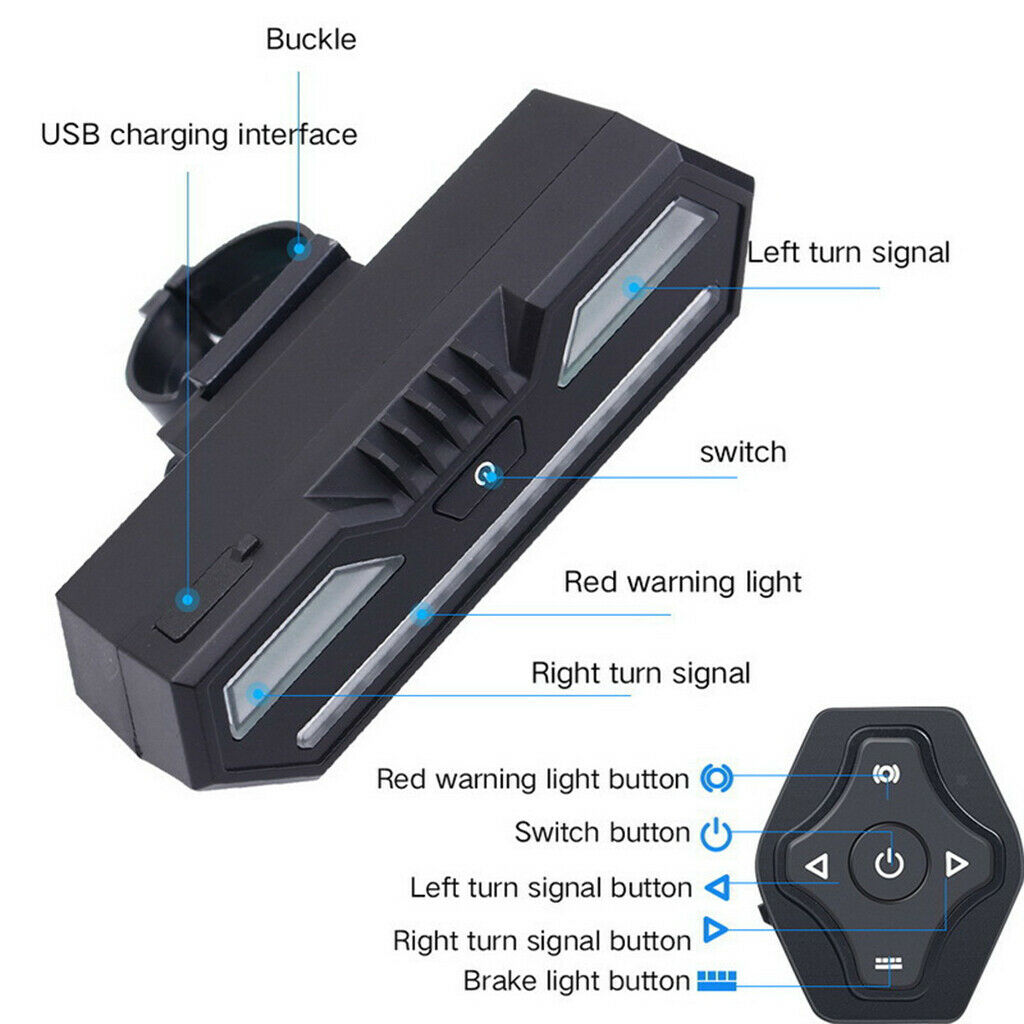 Waterproof Rechargeable Bike Light Set,  85 Lumen Bright Tail Lights, 5 Modes