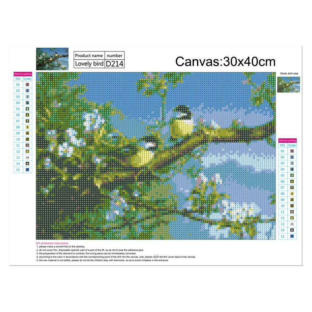 Magpie DIY Full Drill Round Diamond Painting Embroidery Kits Cross Stitch @