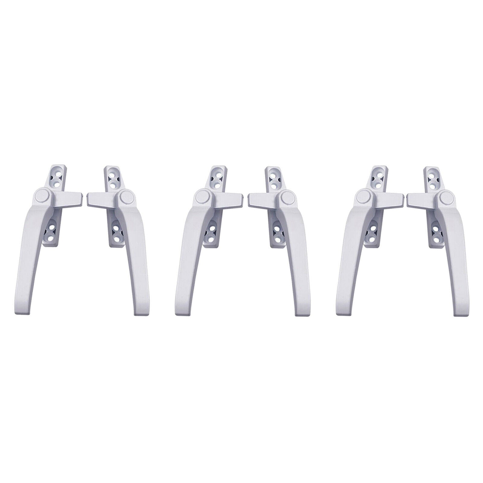 6x Window Handle Universal Alloy Door Handle Right/Left Replacement White