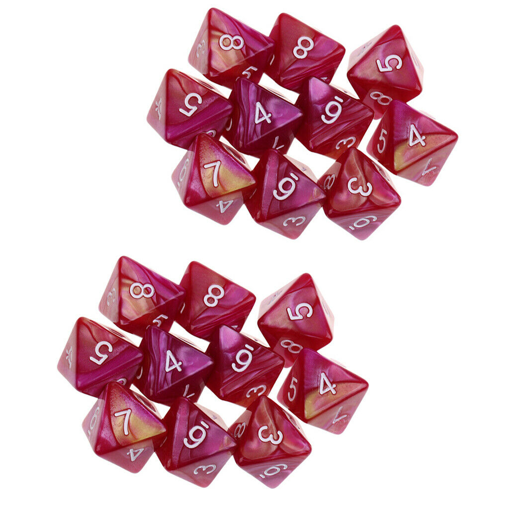Multi-sided Dice Polyhedral Dice D8 For D&D RPG MTC Table Games Pack Of 20