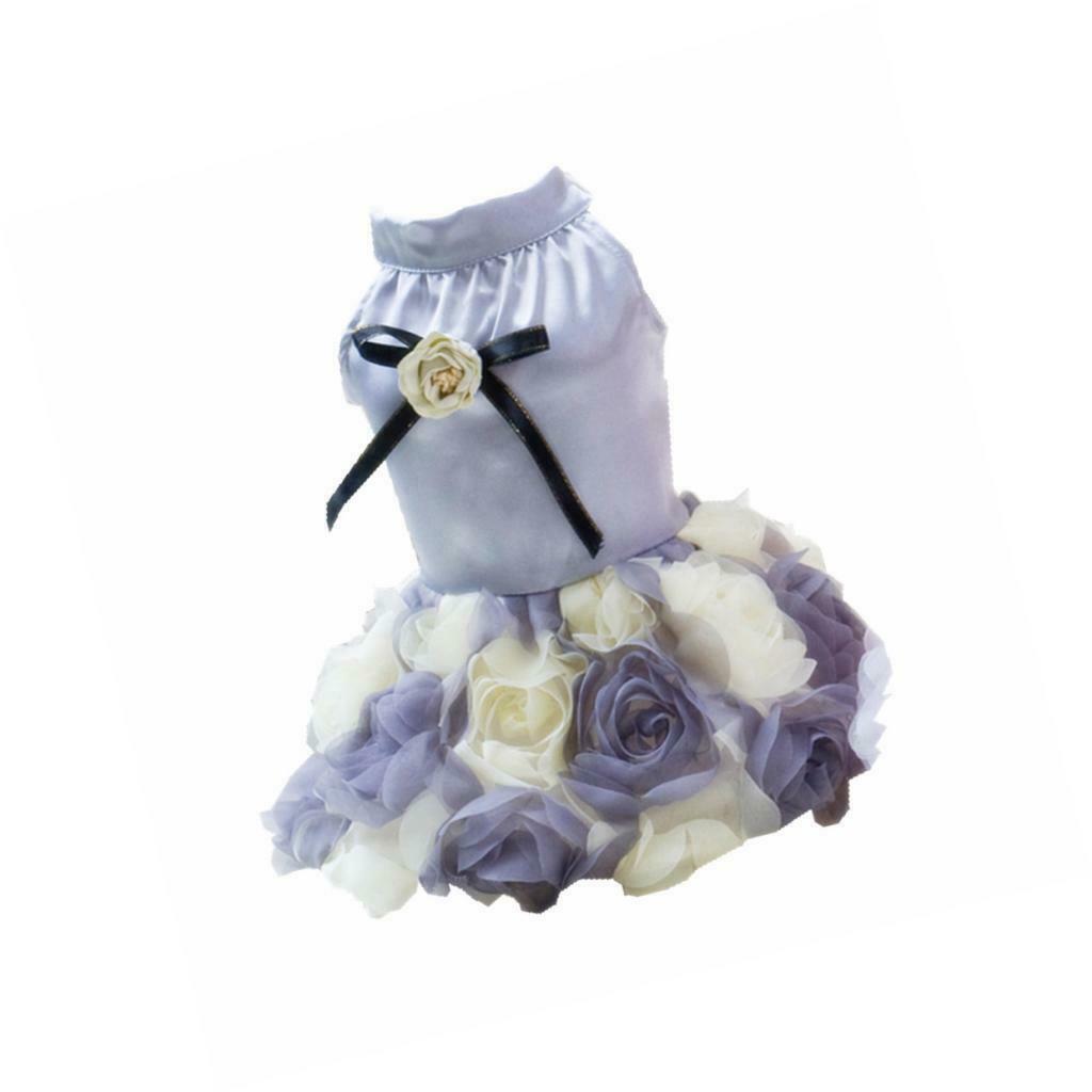 Cute Rose Design Pet Dog Cat Fancy Dress Party Festival Costume Apparel S