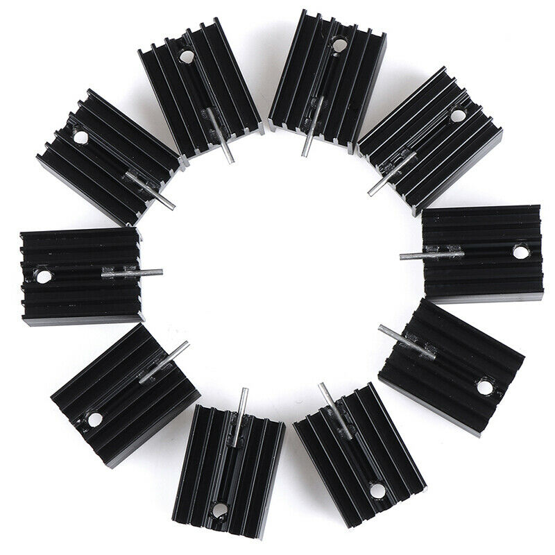 10Pcs 20x15x11mm Black Aluminum Heat Sink for TO-220 TrioDD